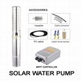 0.5HP to 5.5HP stainless steel solar submersible deep well water pump supplier 1