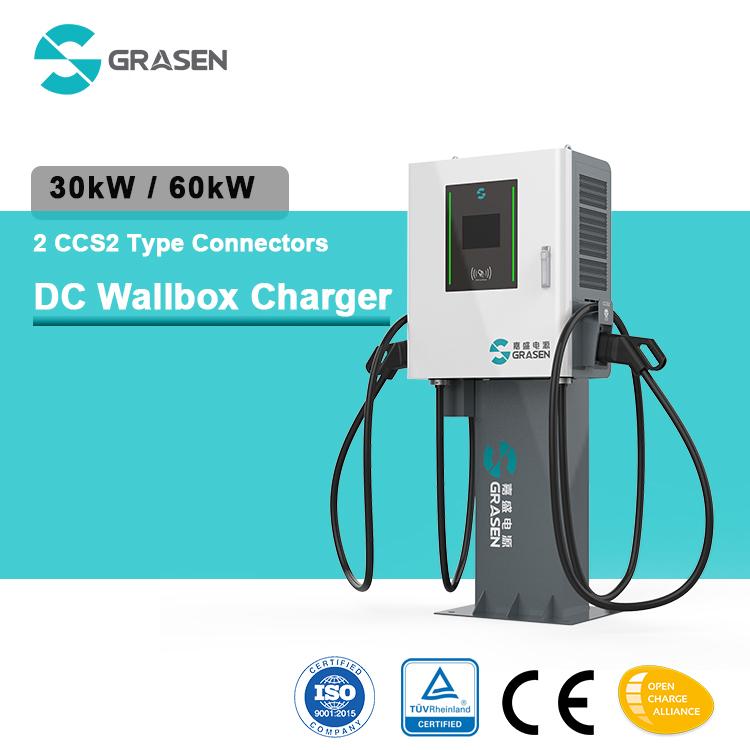 Commercial Electric Vehicles Chademo/ccs2/ccs1/gbt Ev Dc Fast Charger 30kw 60kw 