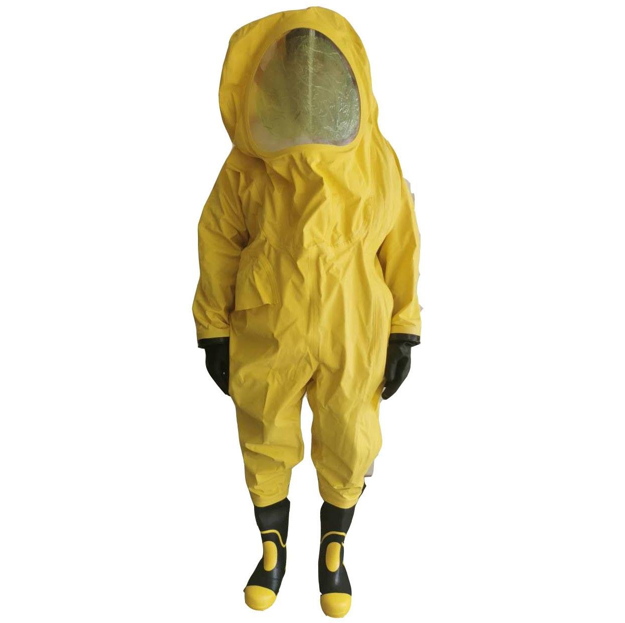 Gas tight chemical protective suit