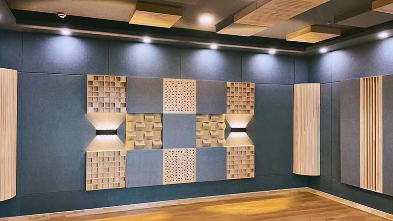 高檔實木擴散體電視台錄音棚演播室音響體驗館專用松木裝飾吸音板 3