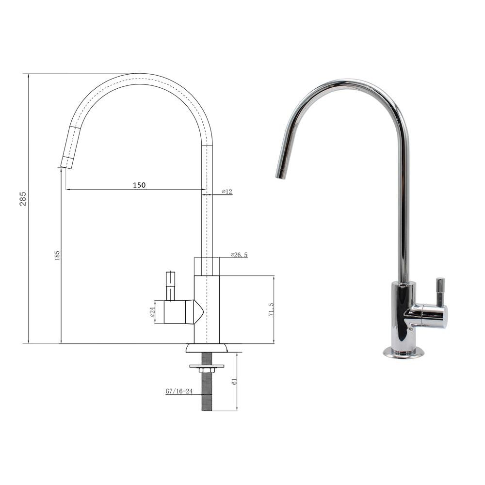 100% Lead-free filter drinking water faucet for ro system ----DG-RF1006 3