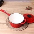 Enamel cast iron pot small milk, baby food supplement thick iron stew pot 
