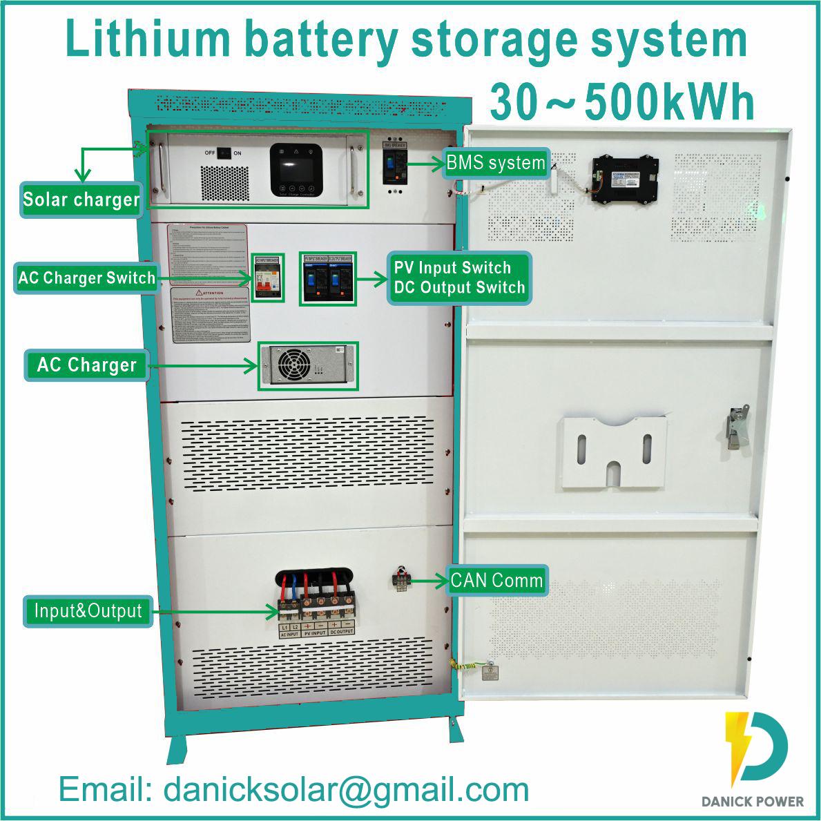 140KWH Energy Storage System Lithium Ion Battery built in BMS & AC Charger & MPP 4