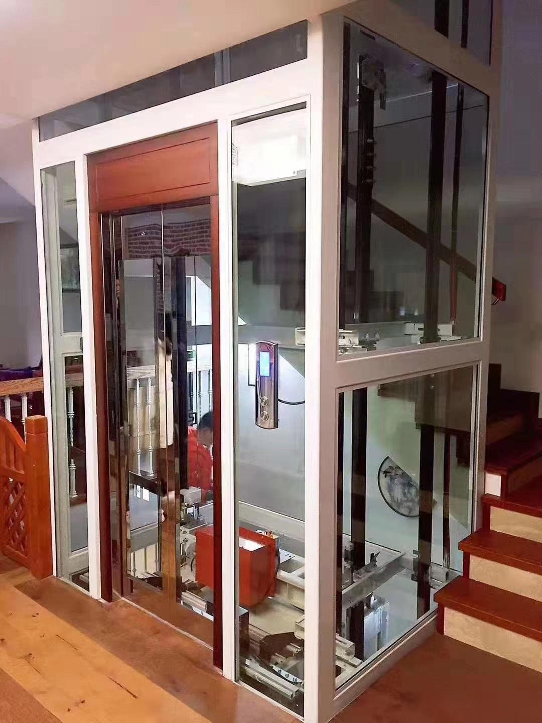 靜音家用電梯 二層三層四層 別墅無機房小型昇降梯 觀光玻璃轎廂 2