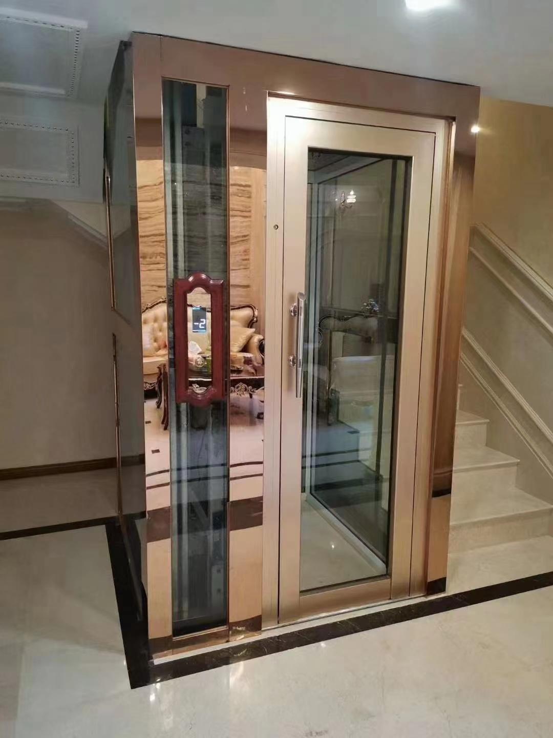 小型家用两层电梯 加装三层曳引住宅别墅观光井道复式客梯 5