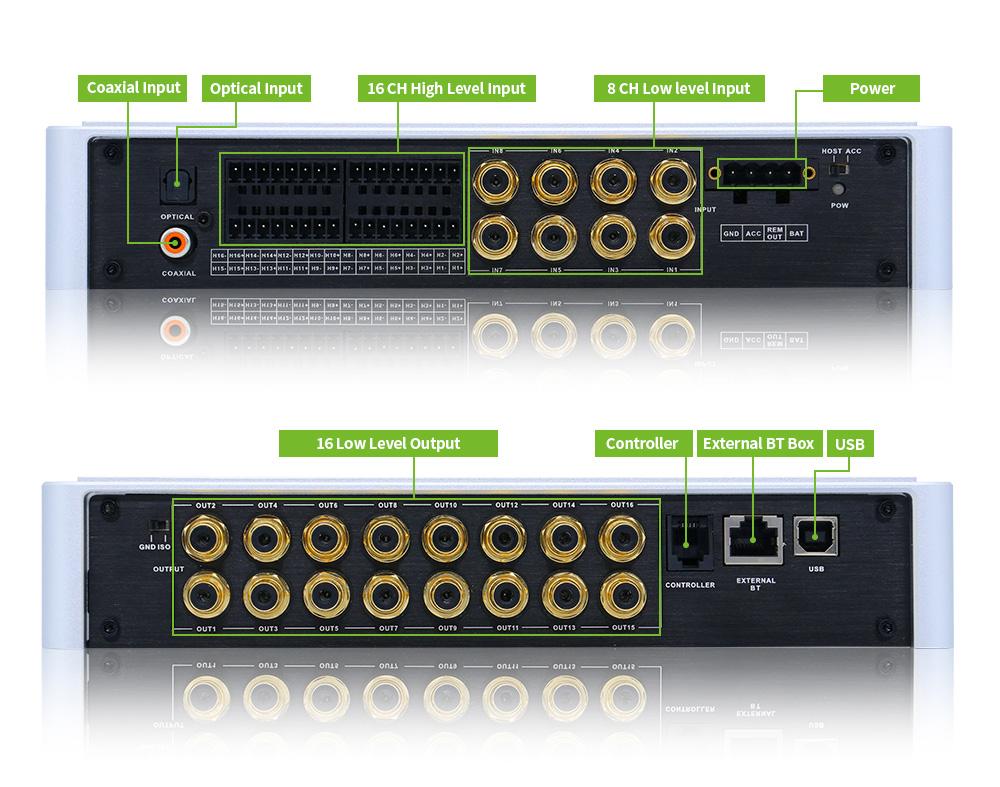 High End 8 Channel Input 16 Channel Output Car DSP Teampie TP-DSP16 4