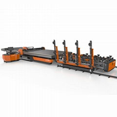 China glass cutting machine line with loading and breaking machine