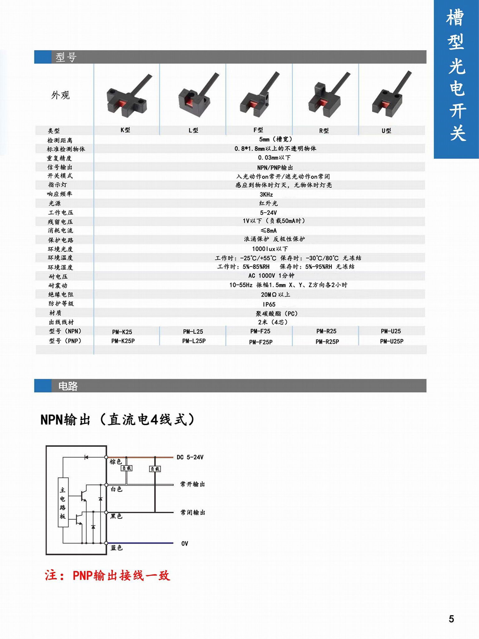 井禾小型槽型光電開關PM-L25 PM-U25 PM-K25 PM-F25 MP-R25 4