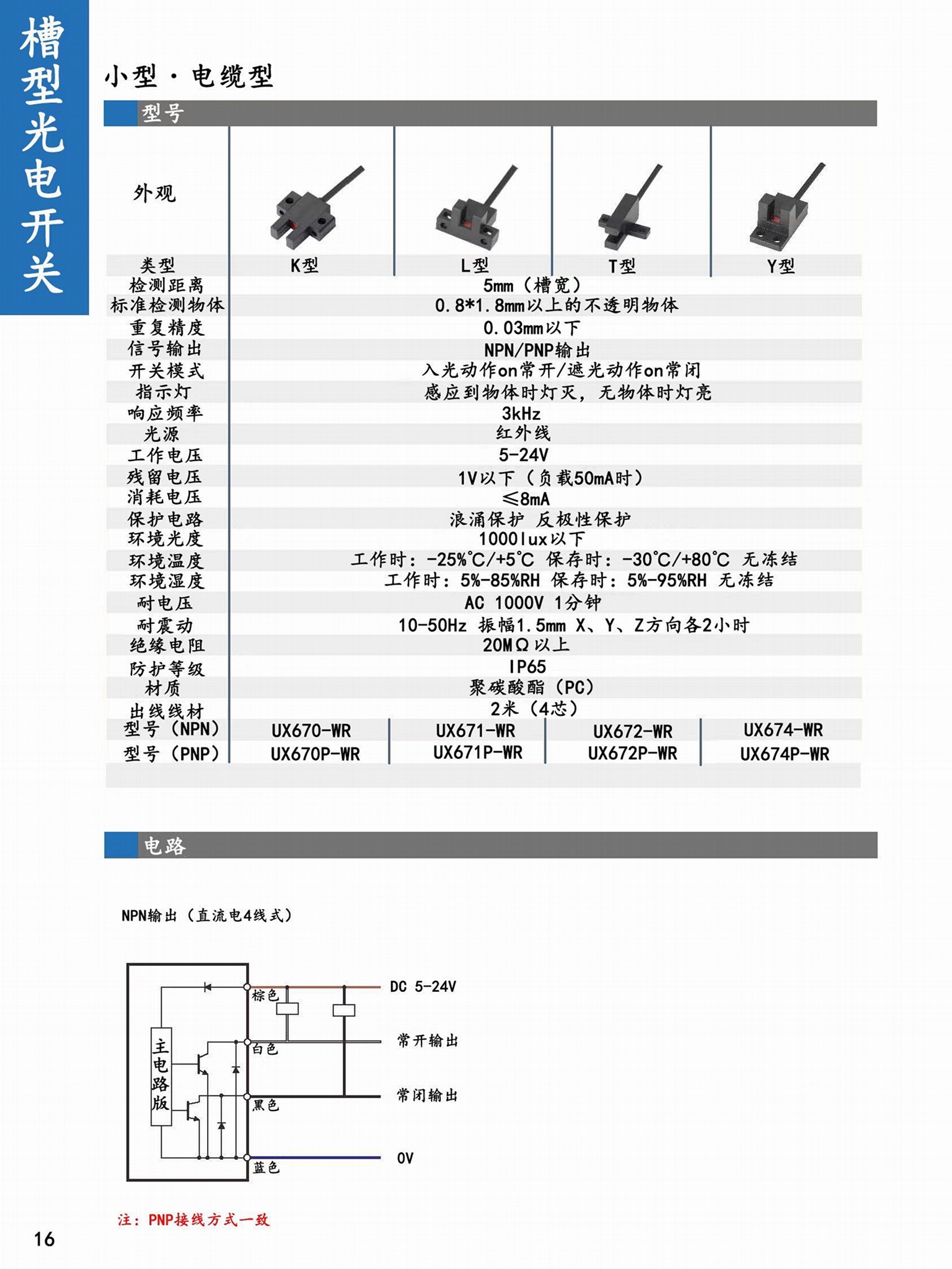 井禾槽型光电开关UX670-WR UX671-WR UX672-WR UX674-WR 3