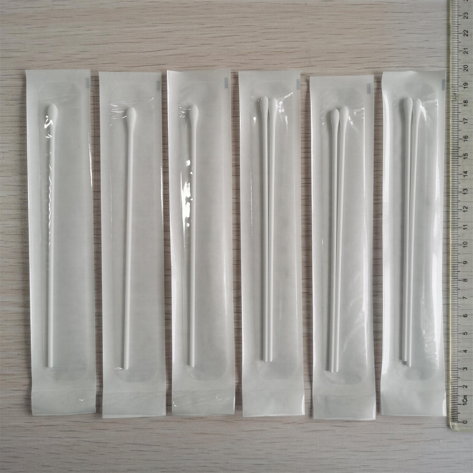 15cm plastic rod (ps/pp) rayon sampling cotton swab 4