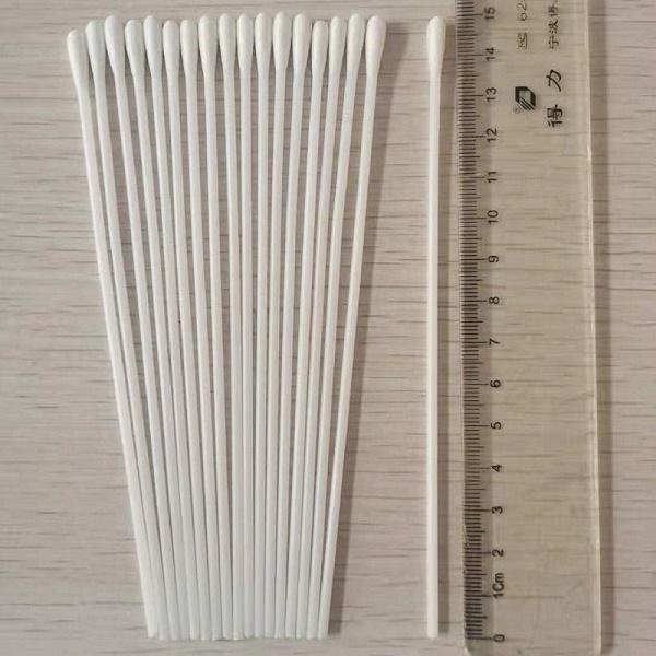 Laboratory sampling and testing of polyester cotton swabs