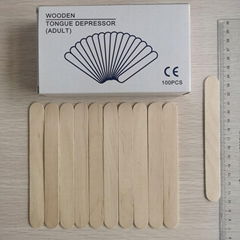 Disposable wooden tongue depressor