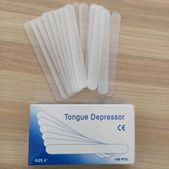 Disposable plastic tongue depressor