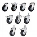 Industrial Black Rubber Casters 1
