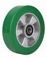 Elastic PU On Aluminium Caster Wheels/