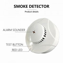 Factory direct independent optical smoke smoke detector fire alarm