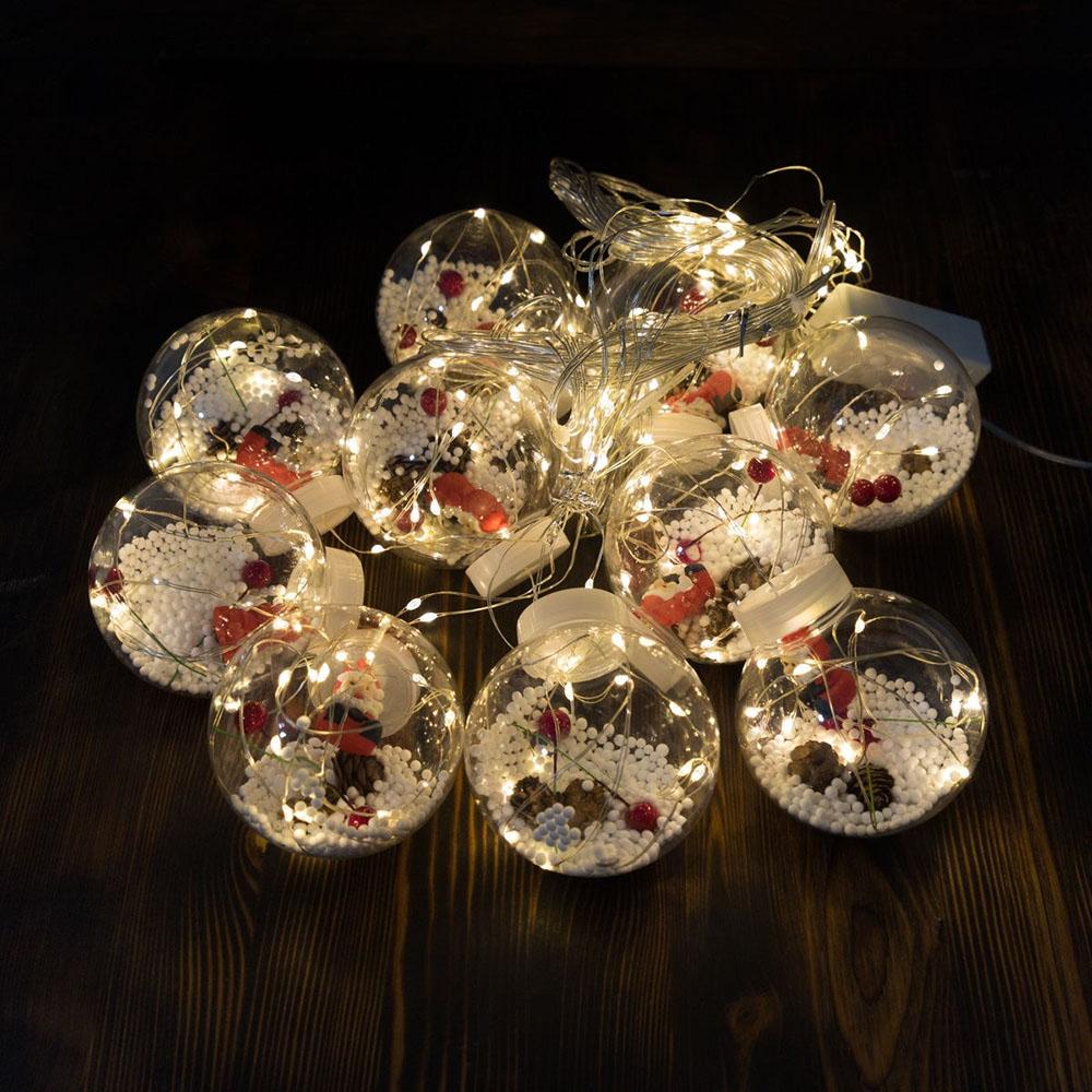 Christmas decoration High quality Copper wire LED ball curtain light 4