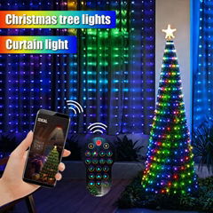 DIY APP remote control Multi-Function christmas decoration pixel tree light