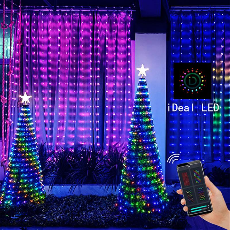 Christmas Decoration Led app control smart RGB string curtain light 2