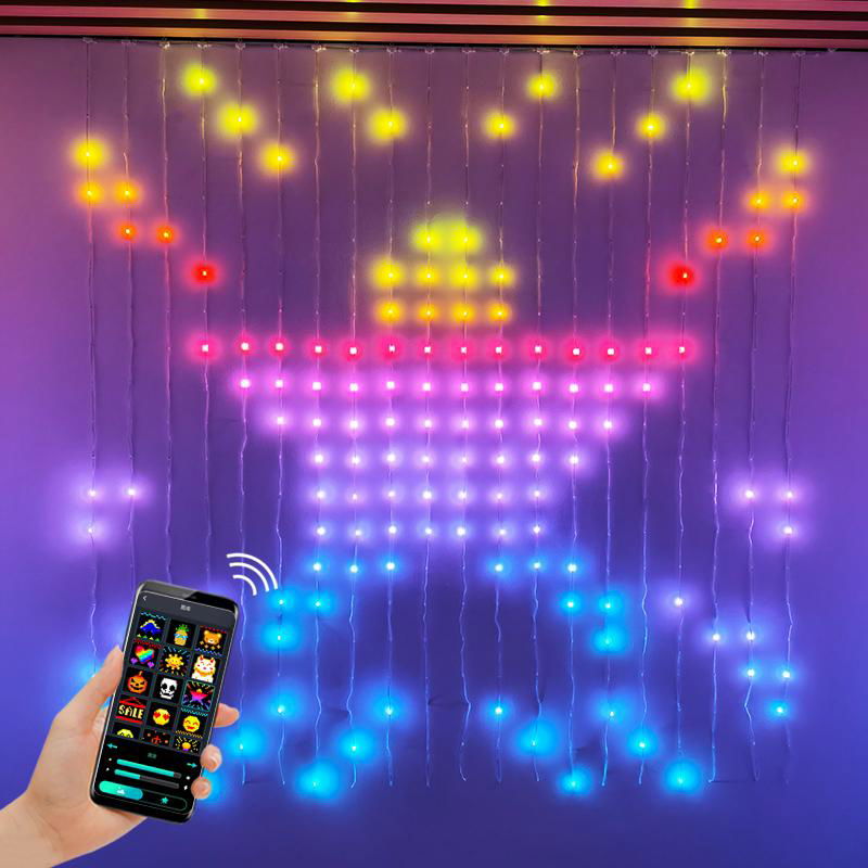 Christmas Decoration Led app control smart RGB string curtain light 5