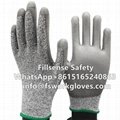 Anti Cut Level 5 UHMWPE/HPPE Liner PU Coated Cut Resistant Gloves 