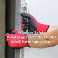 Anti Slip 13Gauge Polyester Liner Latex Crinkle Palm Coated Working Gloves