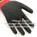 Anti Slip 13Gauge Polyester Liner Latex Crinkle Palm Coated Working Gloves