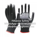 Oil Proof 13Gauge Polyester Liner Smooth Nitrile Coated Gloves