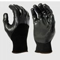 Oil Proof 13Gauge Polyester Liner Smooth Nitrile Coated Gloves