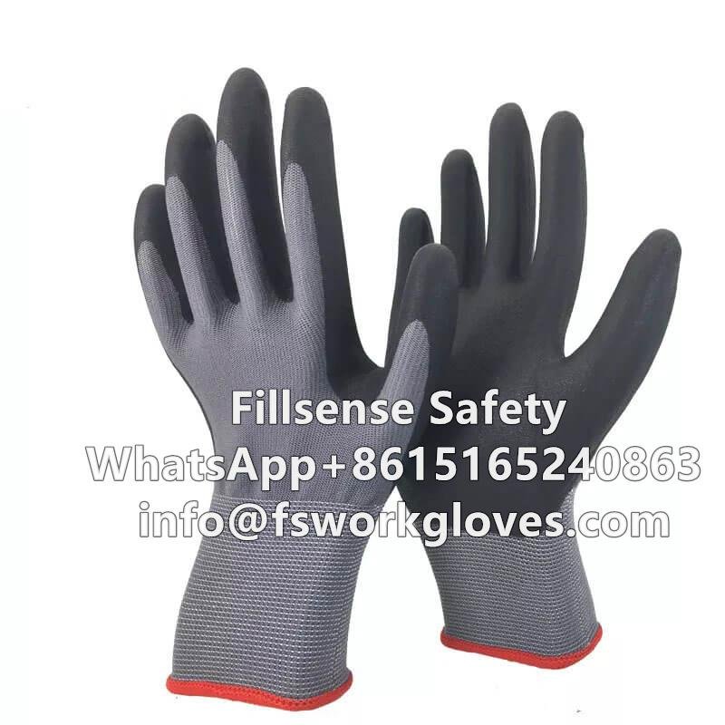 15Gauge Nylon Spandex Liner Microfine Nitrile Foam Coated Gloves - CXFP ...