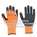 7G Polyester Loop Napping Liner Latex Crinkle Coated Winter Thermal Work Gloves 1