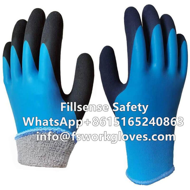 Water Proof Double Layer Liner Latex Double Coated Thermal Winter Working Gloves 3