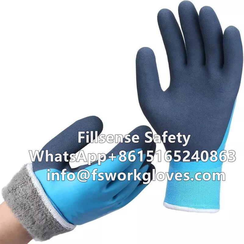 Water Proof Double Layer Liner Latex Double Coated Thermal Winter Working Gloves