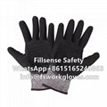 Anti Vibration Anti Cut HPPE Liner Nitrile Sandy Coated TPR Anti Impact Gloves 2