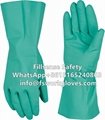 Nitrile Flocklined Chemical Resistant Industrial Gloves 