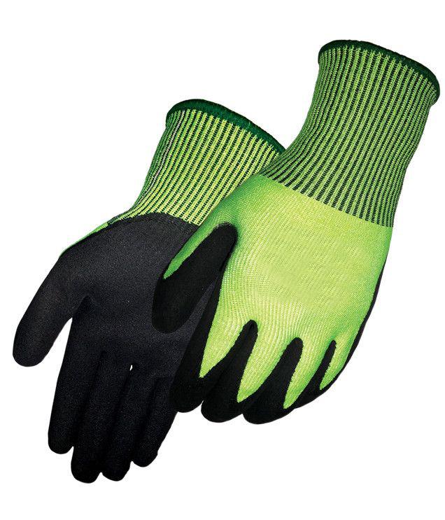 Cut Proof Level 5 13G HMWPE Liner Nitrile Sandy Coated Cut Resistant Gloves 5