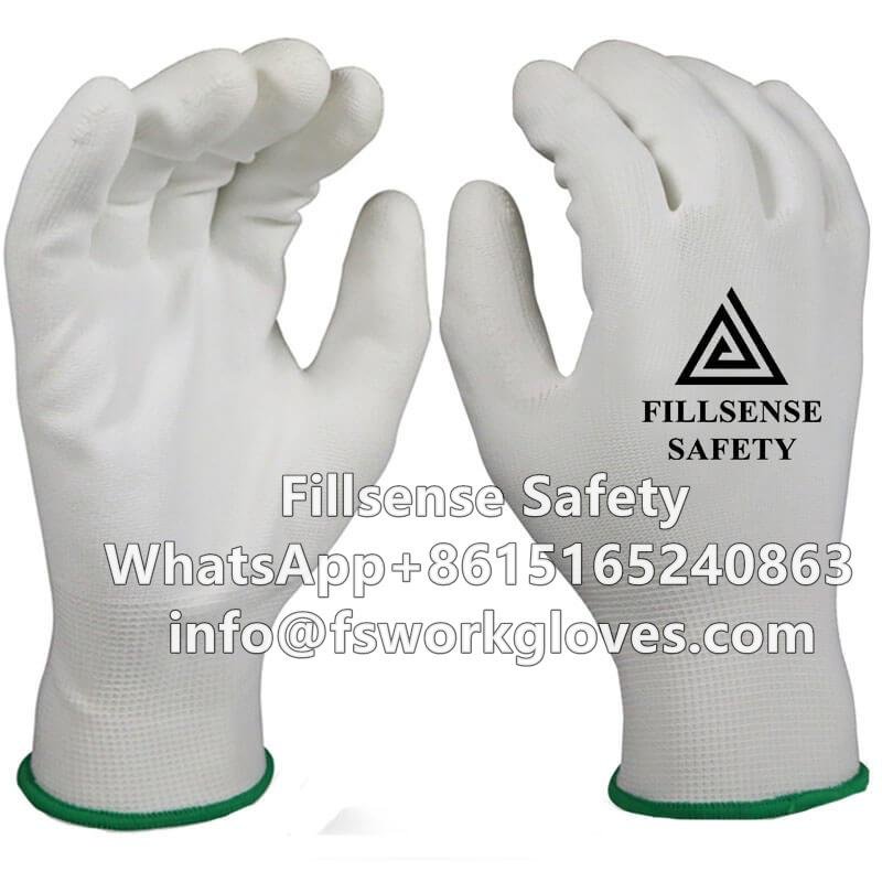 13Gauge Polyester Liner Polyurethane/PU Coated Gloves 3