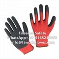 13G Polyester Liner Nitrile Sandy Coated Work Gloves 