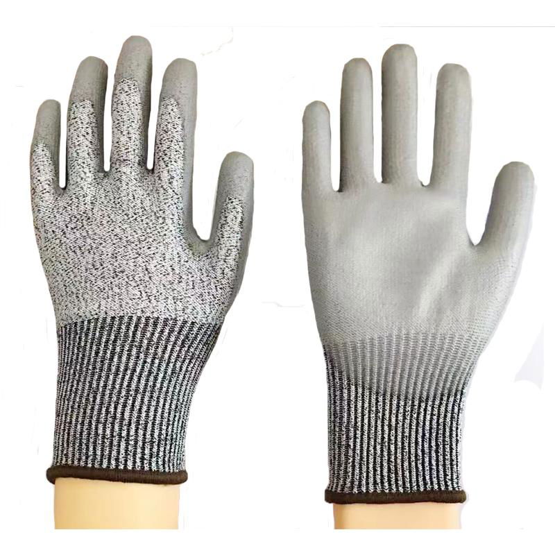 Cut Resistant Level 5 UHMWPE/HPPE Liner PU Coated Anti Cut Gloves 2