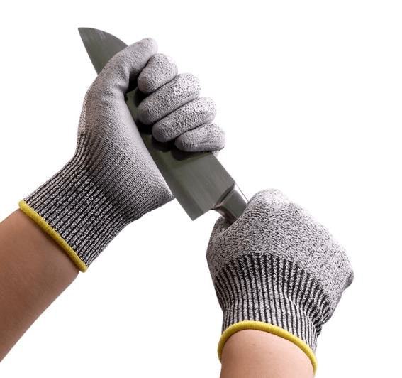 Cut Resistant Level 5 UHMWPE/HPPE Liner PU Coated Anti Cut Gloves 5