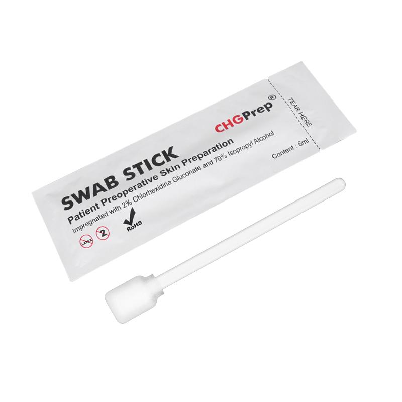Rectangular Head Medical CHG Disinfectant Swab for Preoperative Skin Preparation 1