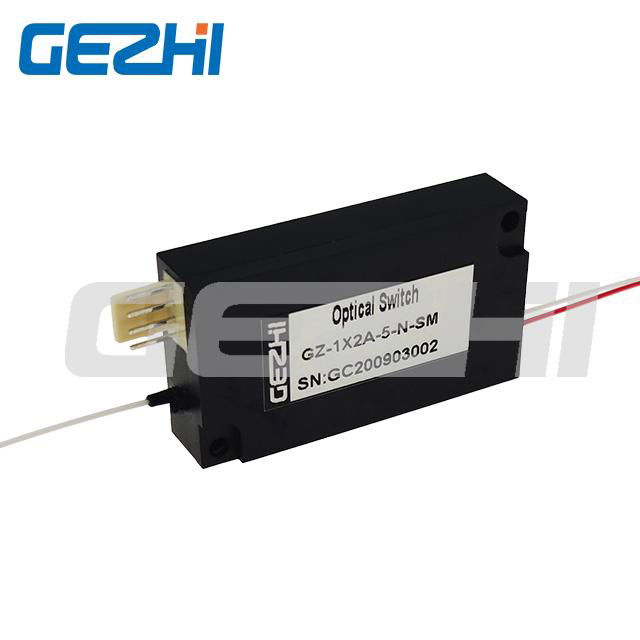 2x2 Bypass Opto-Mechanical Bi-directional Fiber Optic Switch connects optical ch 2