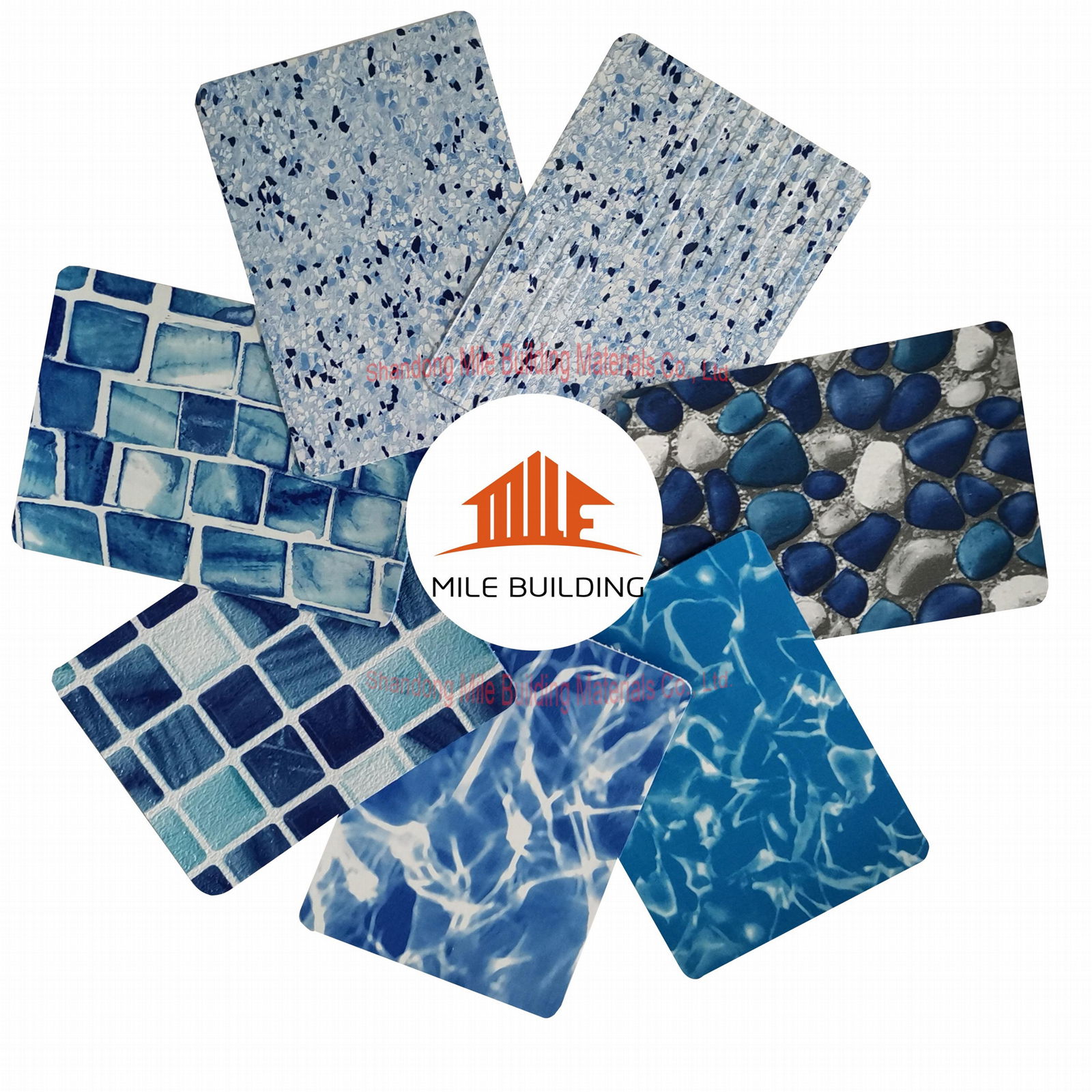 Manufacturer Hot selling Mosaic color PVC swimming pool liner 2