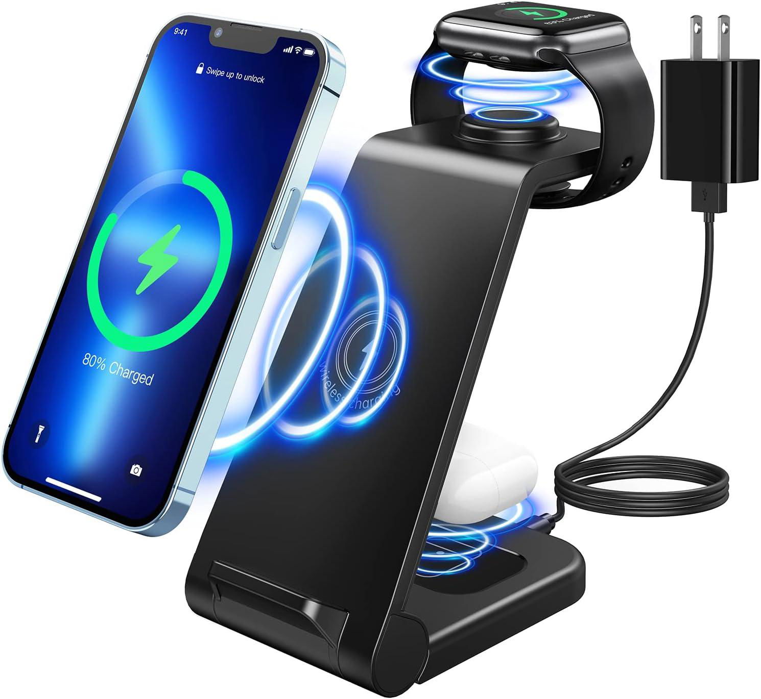Mobile Phone Wireless Charger Station Desktop 3 in One Magnetic Quick 18W OEM Qi