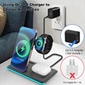 Fast  3 in 1 Wireless Charger Stand Dock Foldable 3