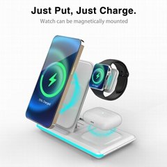 Wireless Charger Station Desktop 3 in 1 Magnetic Quick 23W support OEM