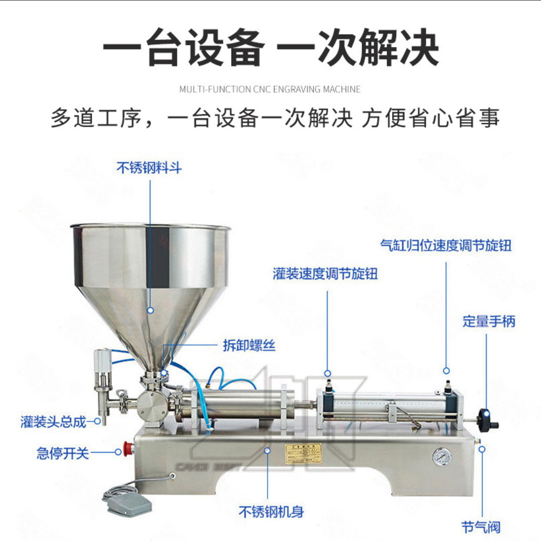 厂家直销半自动酱类 液体 饮料灌装机 4