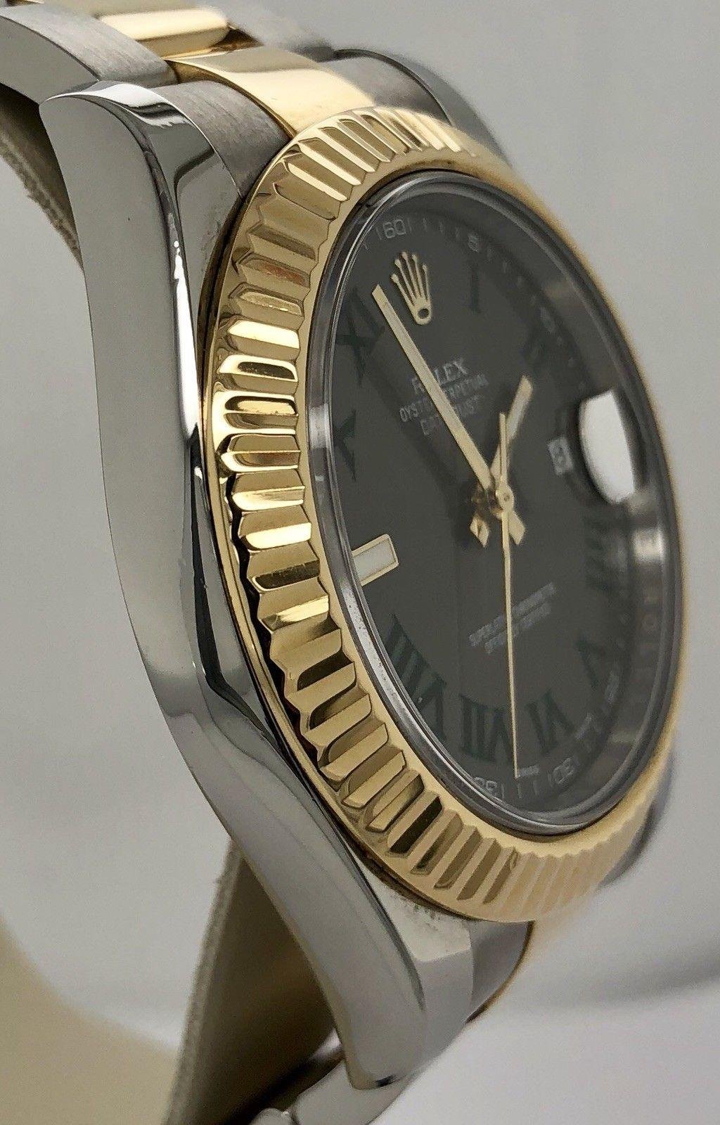 Rolex Datejust II 18k Yellow Gold Steel & Diamond Mens Watch Box/Papers 116333 5
