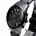 Emporio Armani AR1452 Men's Ceramica Quartz Chronograph Black Dial Watch 3