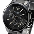 Emporio Armani AR1452 Men's Ceramica Quartz Chronograph Black Dial Watch 2